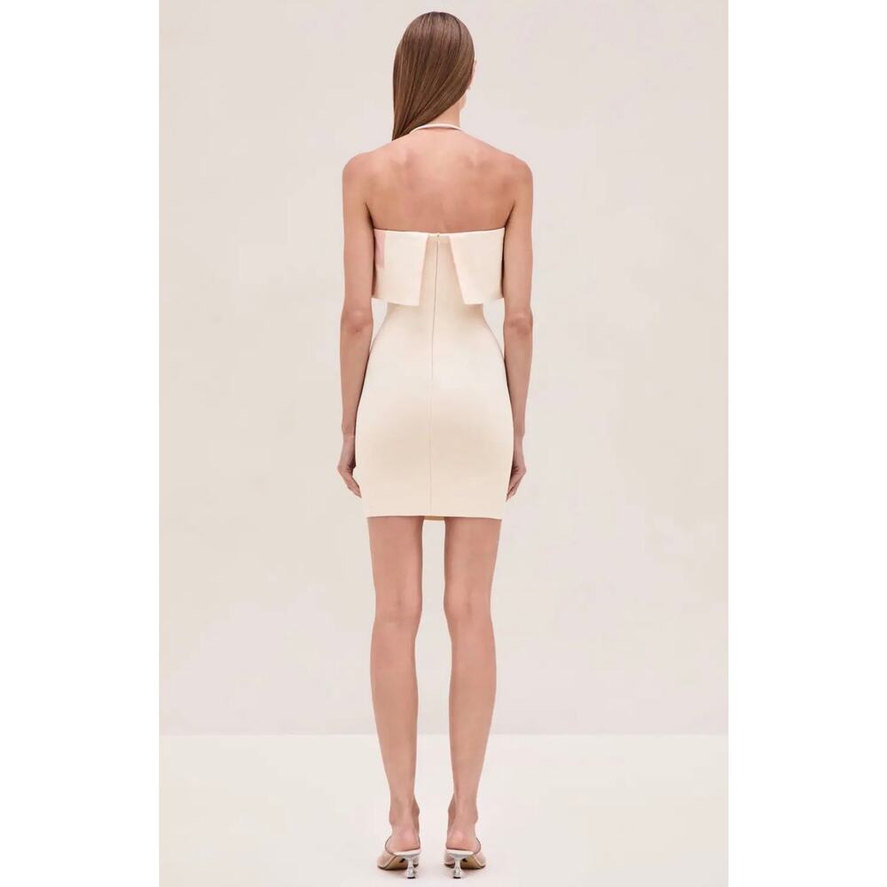 Alexis Nava Mini Strapless Knit Dress Pink Brushstroke Ivory Ombre Bodycon XS - Picture 3 of 9